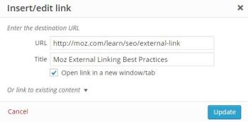 Insert a Link in WordPress