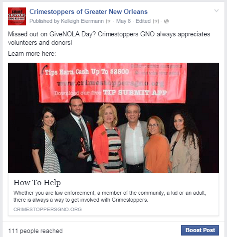Crimestoppers Organic