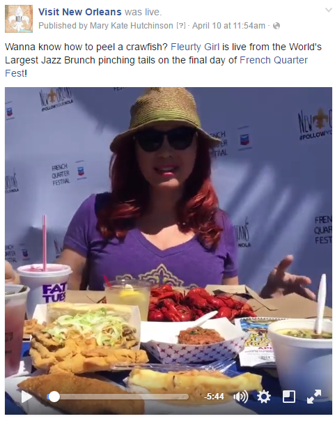 In 2016, FSC Interactive produced four Facebook Live videos showcasing a wide variety of what French Quarter Fest has to offer: music, food and unique events. Lauren Thom, “Fleurty Girl,” provided on-air commentary and insights on topics such as the festival’s history, activities, artists, vendors and plentiful food options.